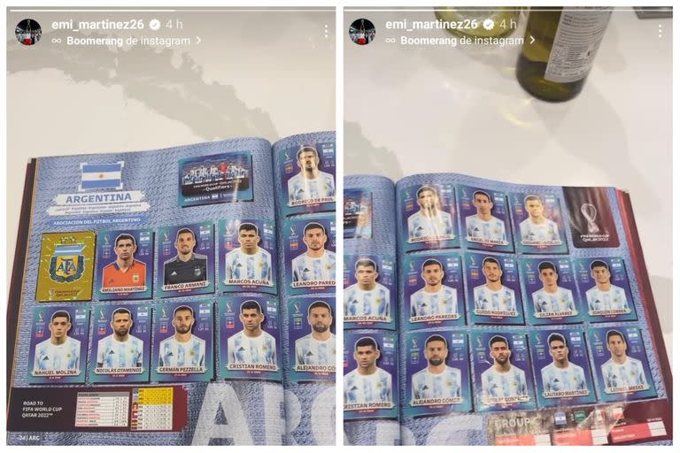 Emiliano Martínez completó la página de la Selección Argentina en el álbum del mundial