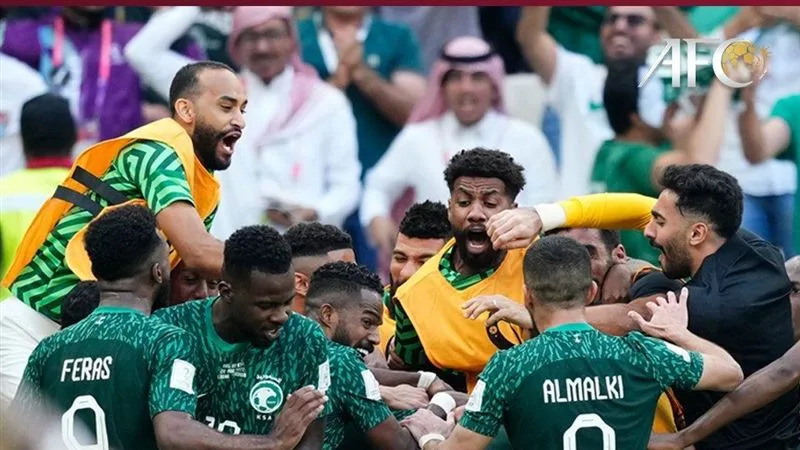 沙烏地阿拉伯以2:1險勝，擊敗世界排名第3的阿根廷。（圖／取自AFC臉書）