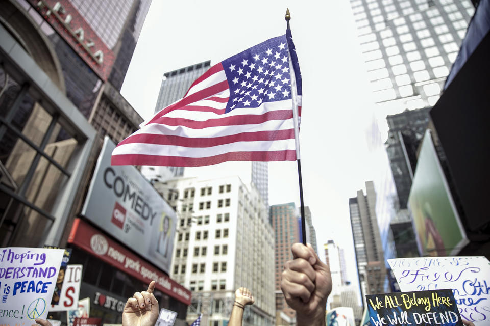 ‘I am a Muslim too’ rally in Times Square