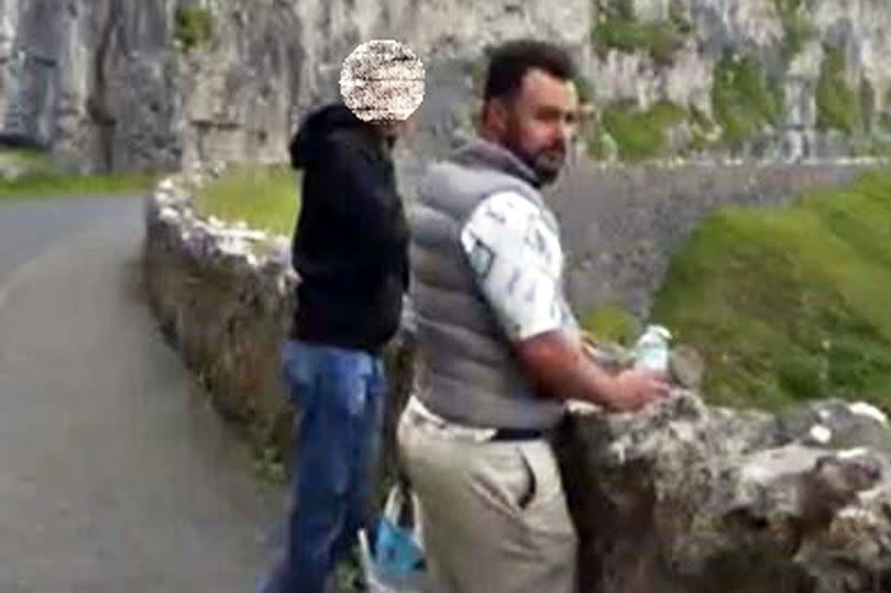 Rural crime police officers want to speak with the man in the foreground of this photo, taken on Marine Drive on the Great Orme, Llandudno