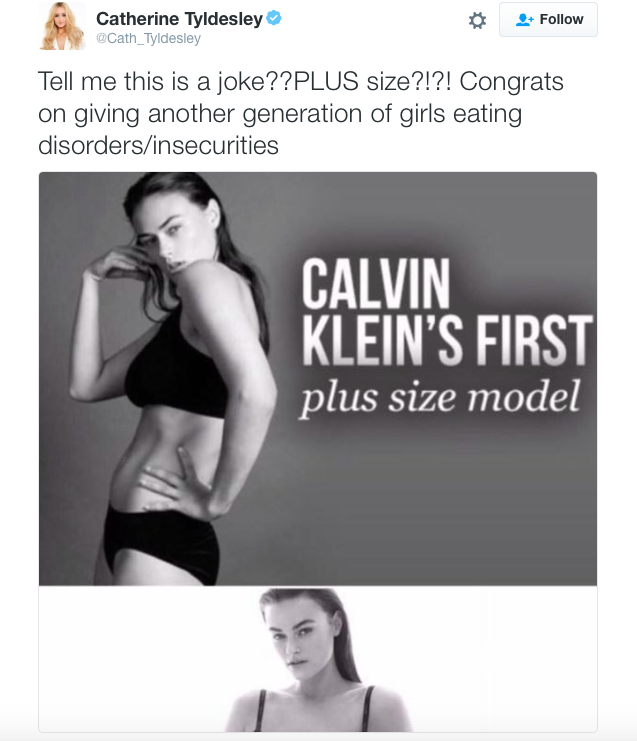 Plus-size? Calvin Klein uses size 10 model in new ad campaign