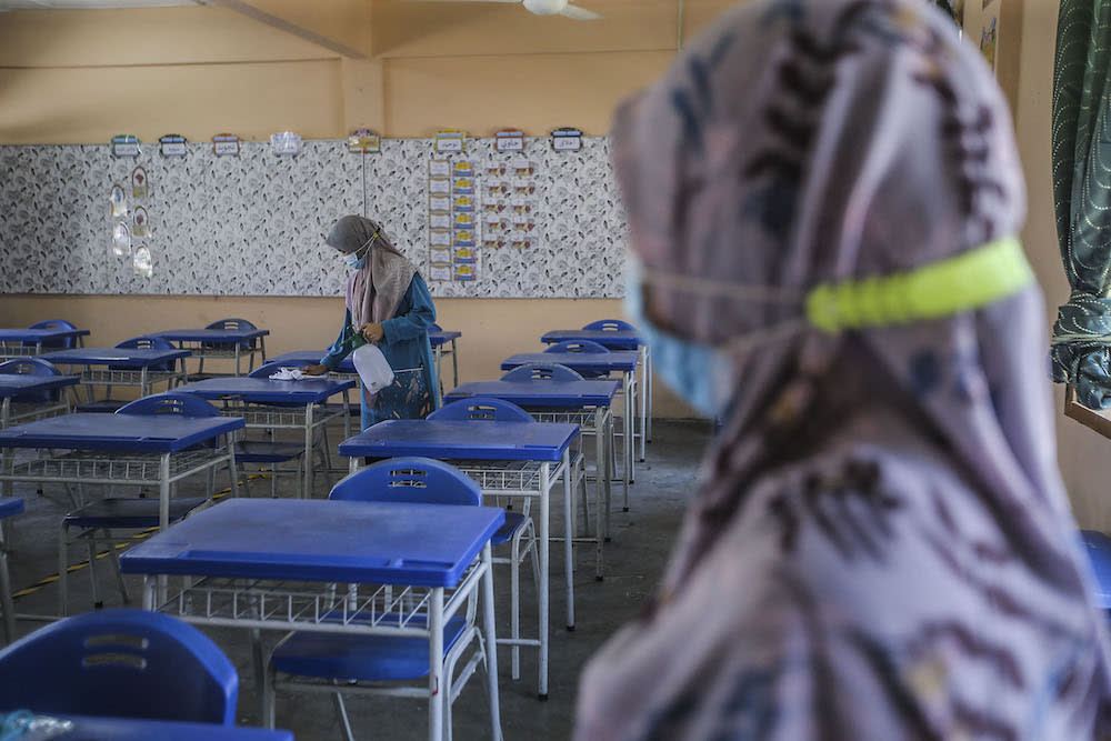 The biggest of the education-related clusters is the Jalan Hospital cluster, which involves the staff and students of a school in Pasir Mas, Kelantan. ― Picture by Hari Anggara