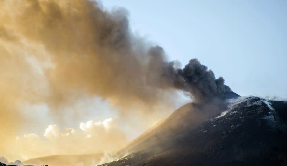 Volcano eruption in Italy