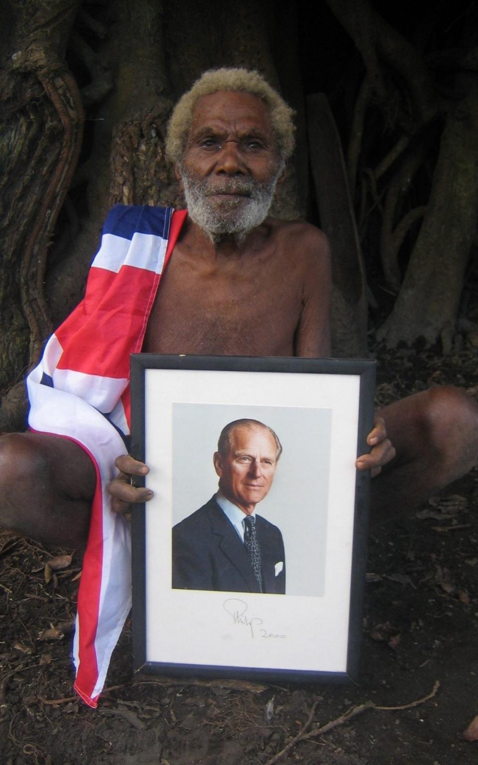 For decades the tribe on the island of Tanna worshiped Prince Philip as a living deity - Nick Squires