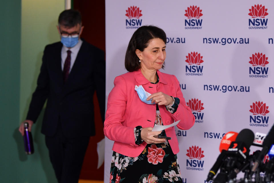 NSW Premier Gladys Berejiklian has revealed new rules for NSW lockdown. Source: AAP