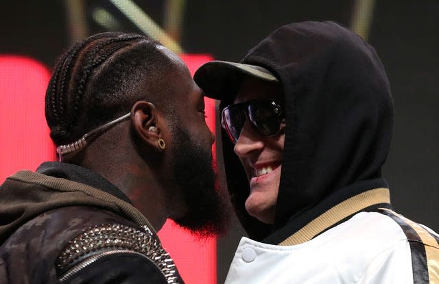 Deontay WIlder and Tyson Fury photo