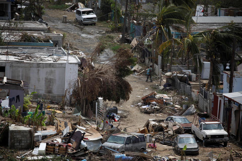 A neighborhood in Canovanas, Puerto Rico, damaged by Hurricane Maria. (Photo: Carlos Garcia Rawlins / Reuters)