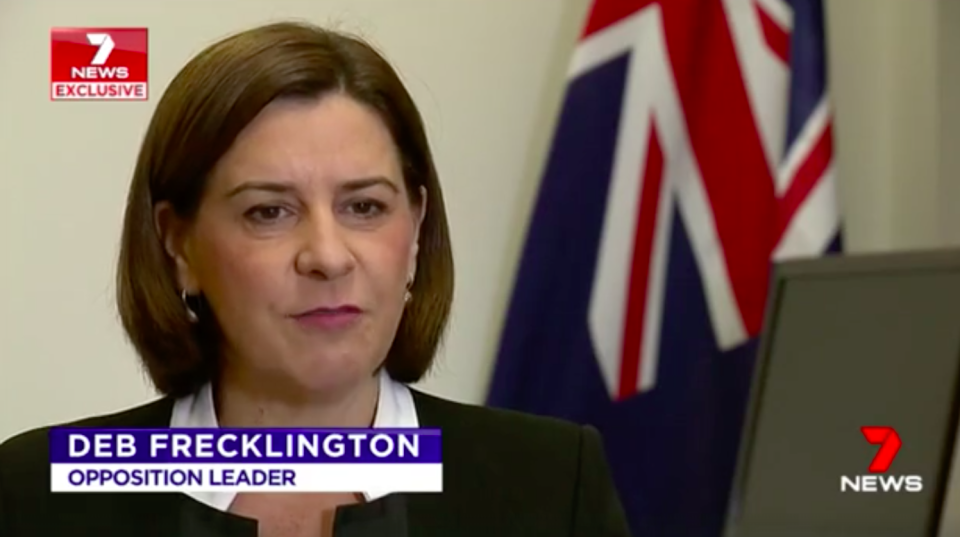 Queensland’s Opposition Leader Deb Frecklington has accused the state government of having a “soft on crime” approach. Source: 7 News