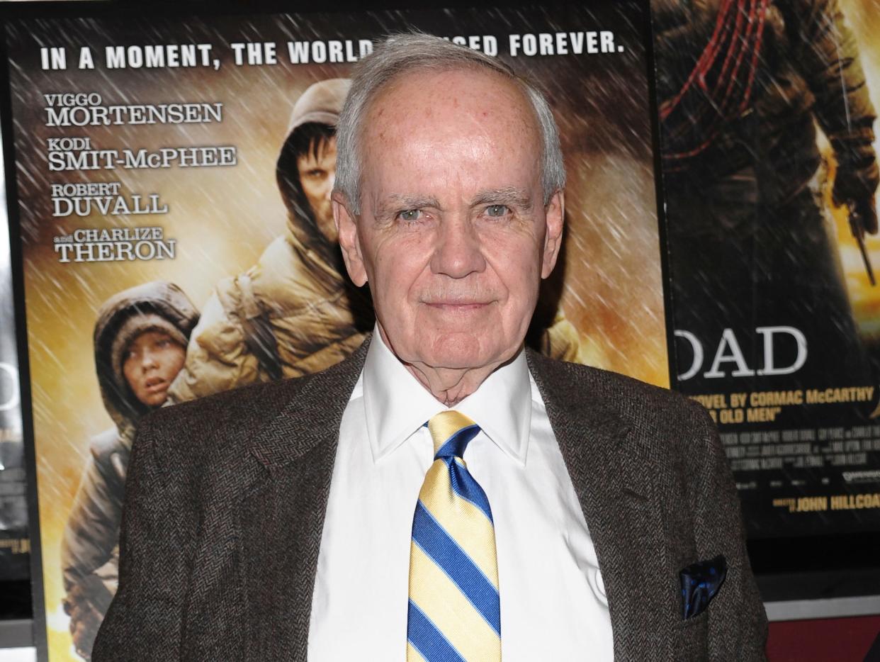 Author Cormac McCarthy attends the premiere of "The Road" in New York on Nov. 16, 2009. McCarthy, the Pulitzer Prize-winning novelist who in prose both dense and brittle took readers from the southern Appalachians to the desert Southwest in such novels as ÒThe Road,Ó ÒBlood MeridianÓ and ÒAll the Pretty Horses,Ó died Tuesday, June 13, 2023. He was 89. 