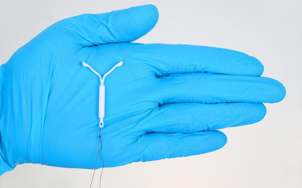 Mirena hormone-releasing intrauterine device, - imageBROKER / Alamy Stock Photo