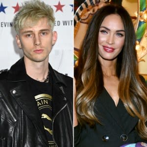 Machine Gun Kelly Celebrates Hearing His Song ‘My Bloody Valentine’ on the Radio With Megan Fox