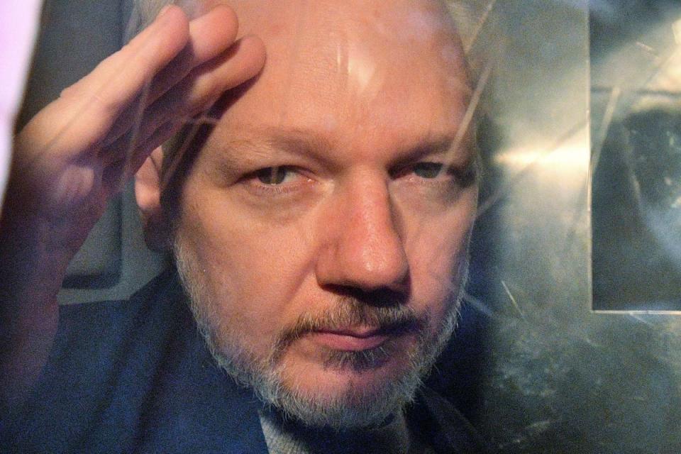 Julian Assange was arrested by British police in April 2019 (Daniel Leal-Olivas/AFP/Getty Images)