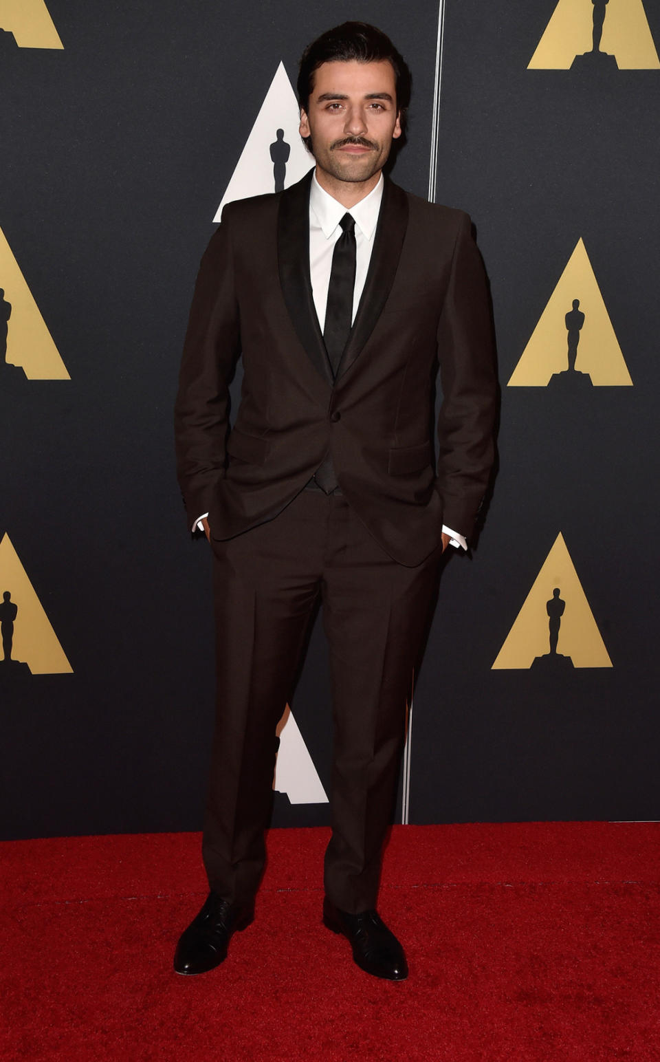 HOLLYWOOD, CA - NOVEMBER 08: Actor Oscar Isaac attends the Academy Of Motion Picture Arts And Sciences’ 2014 Governors Awards at The Ray Dolby Ballroom at Hollywood & Highland Center on November 8, 2014 in Hollywood, California.