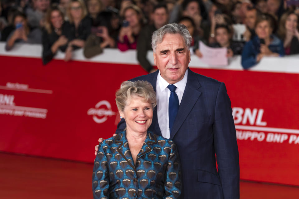 Imelda Staunton and Jim Carter attend the Downton Abbey red carpet during the 14th Rome Film Fest