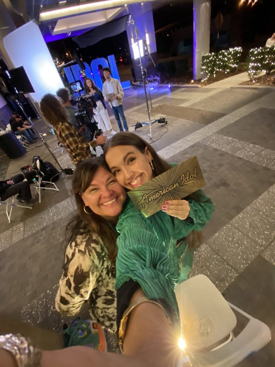 Rebecca Brunner, a Mason native, and her mom Bobbi London in Nashville, Tennessee after her first audition in front of "American Idol" judges Luke Bryan, Katy Perry and Lionel Ritchie in November.