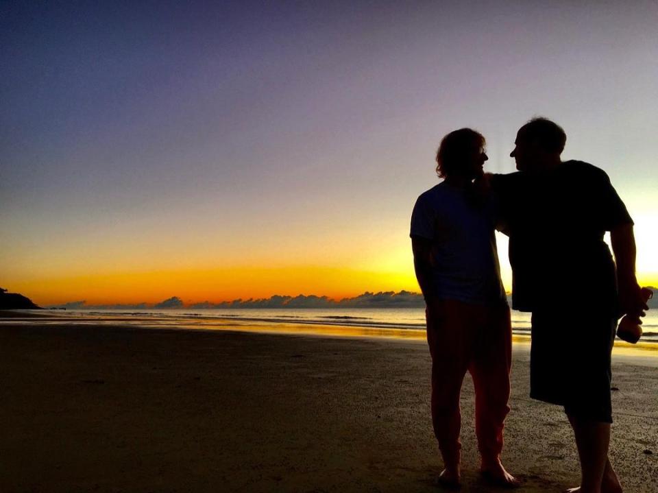 Ed Sheeran shared a shot of himself and Michael on a beach with the caption, 