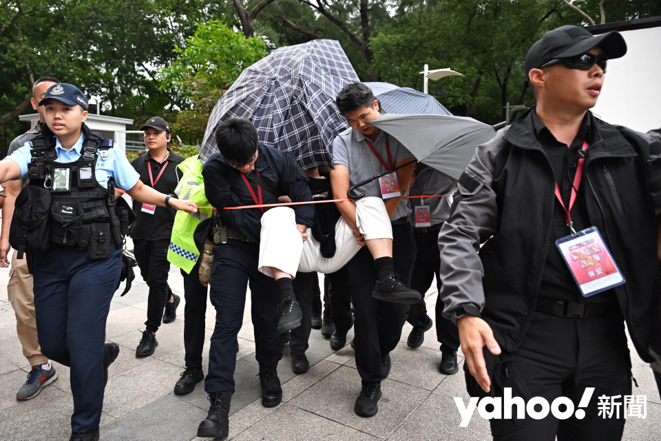 A man was stopped by security guards at Victoria Park Market.