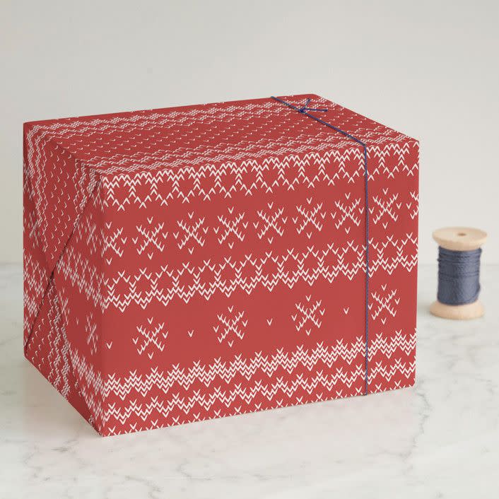 Fair Isle Festive Wrapping Paper