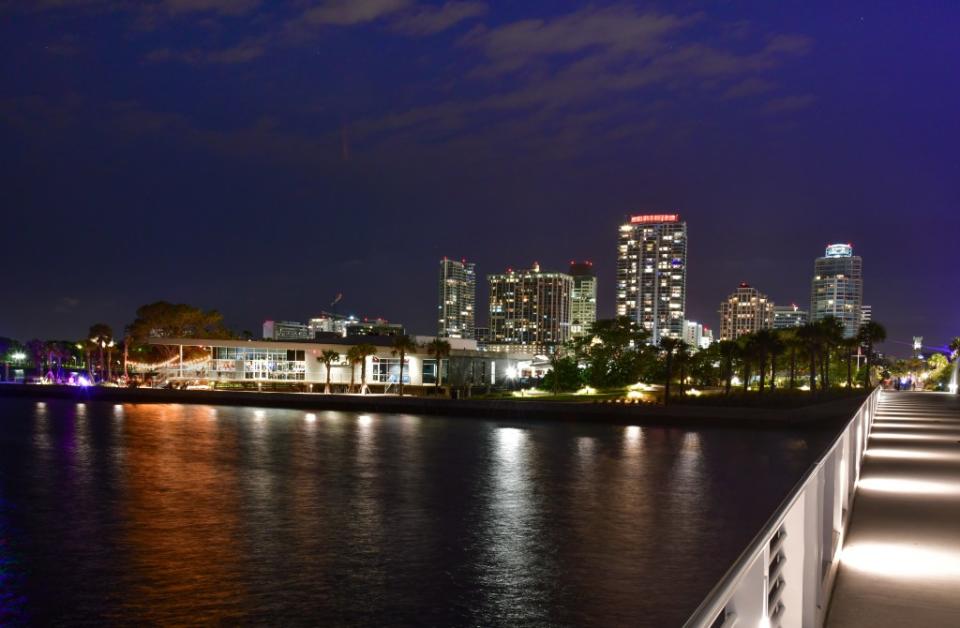 A portion of the Saint Petersburg skyline and buildings along the waterfront, Saint Petersburg, via Getty Images