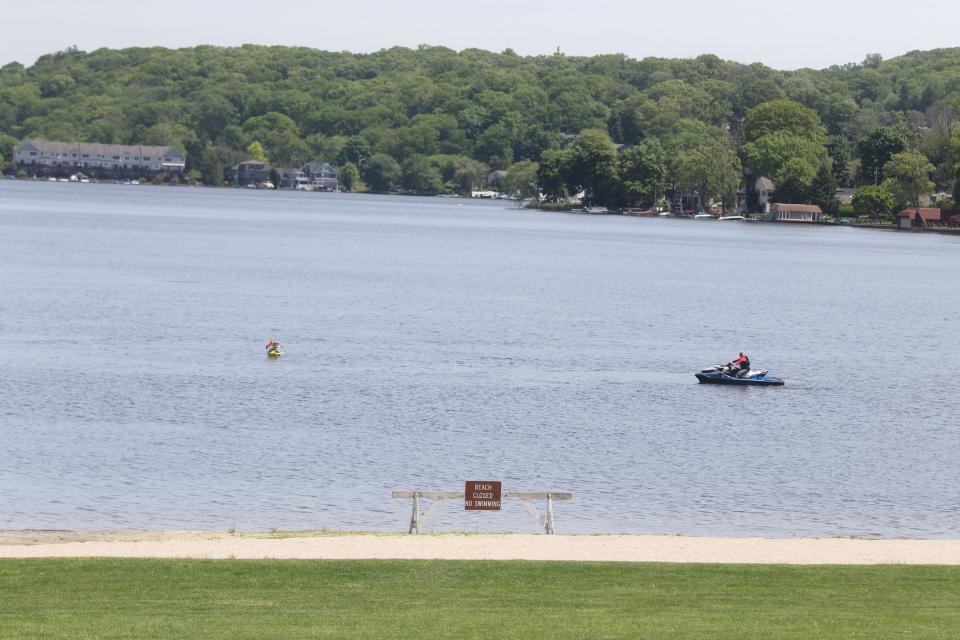 The beach at Lake Hopatcong State Park in Lake Hopatcong, NJ on May 25, 2022.