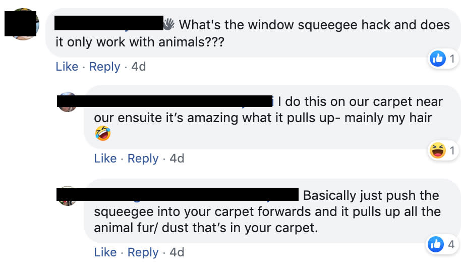 Comments on the window squeegee hack