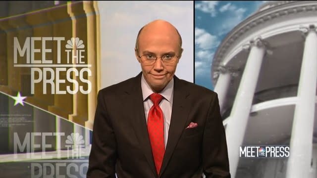 Kate McKinnon as Wilbur Ross on "Meet the Press" in "Saturday Night Live"