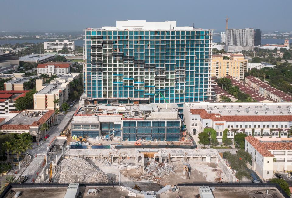 575 Rosemary, a luxury apartment complex being built in the former Macy's space at The Square.in West Palm Beach, Florida on October 5, 2023.