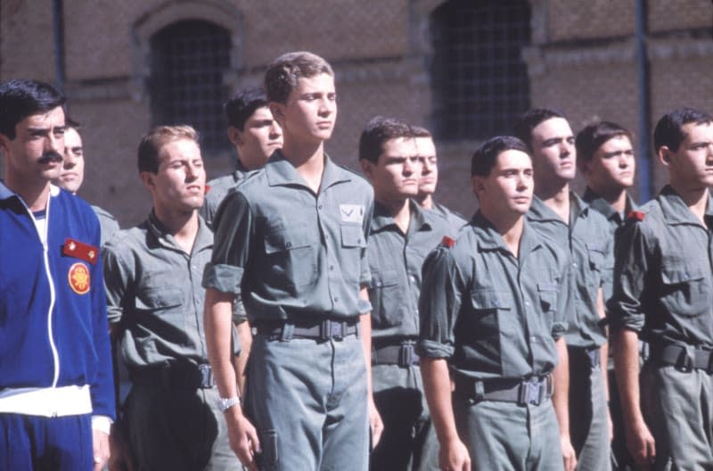 El rey Felipe en su época en la Academia General Militar de Zaragoza