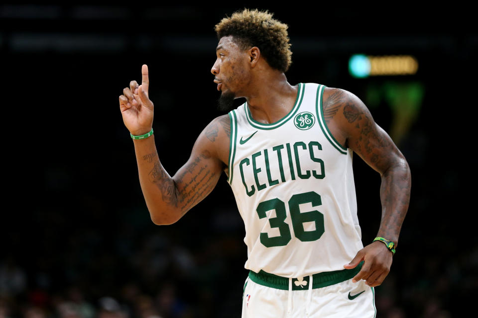 Marcus Smart is on the first year of his new four-year, $52 million contract with the Boston Celtics. (Getty)