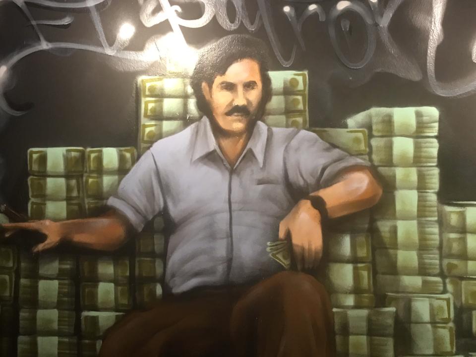 One of the murals on the walls of Escobar bistro. Photo: Vernon Lee/Yahoo News Singapore