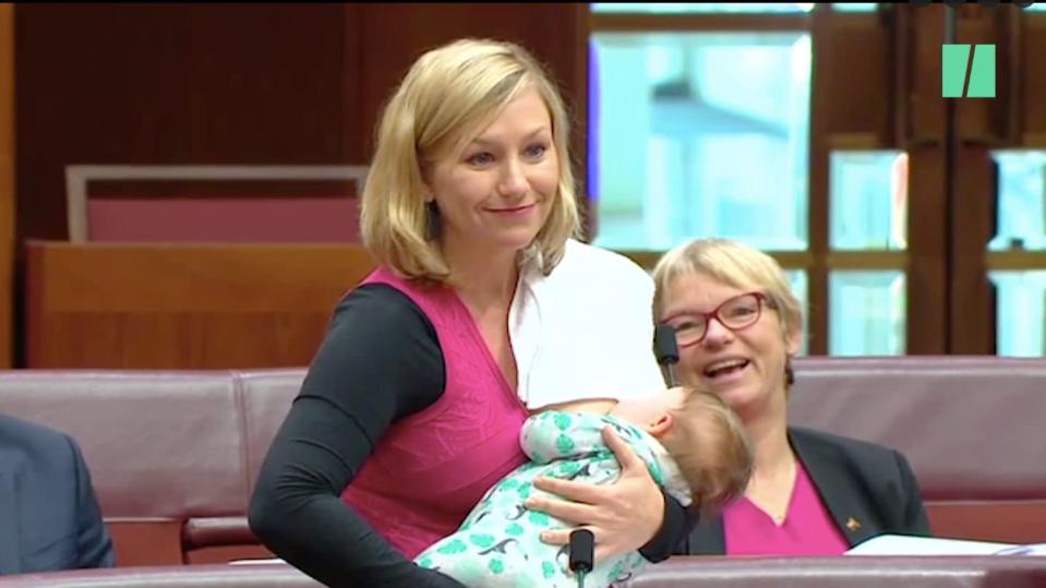 In May, Greens senator&nbsp;<a href="http://www.huffingtonpost.com/entry/australian-senator-becomes-first-to-breastfeed-on-parliament-floor_us_5911d86fe4b0a58297df98e5" data-beacon="{&quot;p&quot;:{&quot;lnid&quot;:&quot;Larissa Waters made history&quot;,&quot;mpid&quot;:1,&quot;plid&quot;:&quot;http://www.huffingtonpost.com/entry/australian-senator-becomes-first-to-breastfeed-on-parliament-floor_us_5911d86fe4b0a58297df98e5&quot;}}" data-beacon-parsed="true">Larissa Waters made history</a>&nbsp;as the first person to breastfeed in Australia&rsquo;s federal Parliament.&nbsp;The following month,&nbsp;the politician reached another milestone: becoming the <a href="http://www.huffingtonpost.com/entry/this-australian-senator-became-the-first-to-breastfeed-while-addressing-parliament_us_594bd502e4b01cdedf010815">first person to breastfeed while making remarks on the Australian Parliament floor</a>.&nbsp;