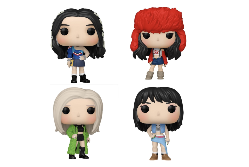 set of four blackpink funko pops