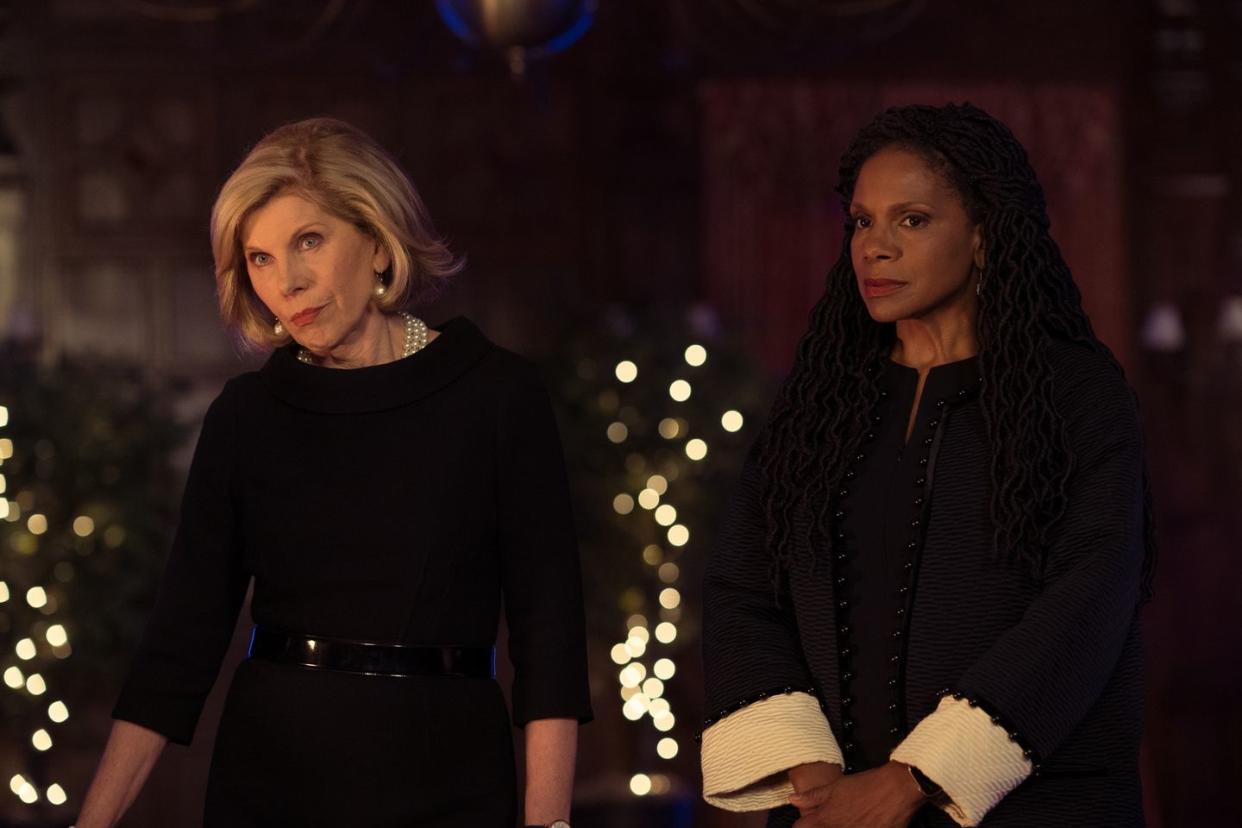 christine baranski as diane lockhart and audra mcdonald as liz reddick in the good fight episode 9, season 6 streaming on paramount, 2022 photo credit elizabeth fisherparamount