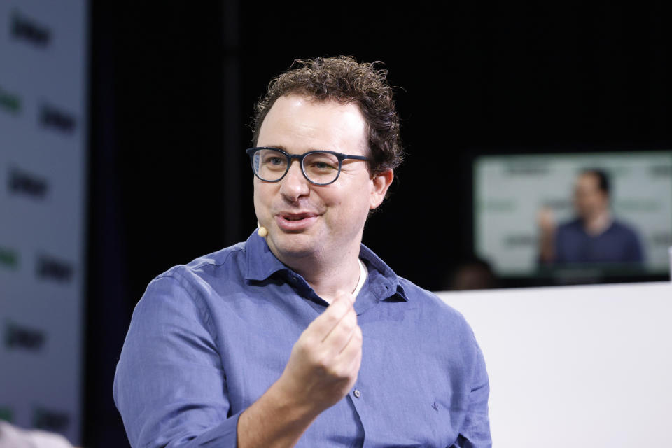 SAN FRANCISCO, CALIFORNIA - SEPTEMBER 20: Anthropic Co-Founder & CEO Dario Amodei speaks onstage during TechCrunch Disrupt 2023 at Moscone Center on September 20, 2023 in San Francisco, California. (Photo by Kimberly White/Getty Images for TechCrunch)