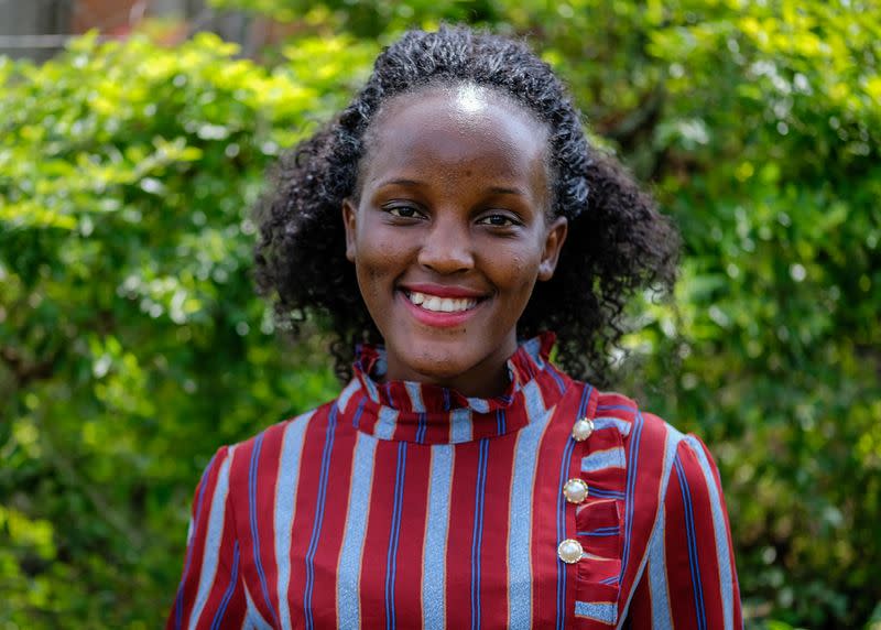 Ugandan climate change activist Vanessa Nakate, poses for a portrait photo at her home in Kampala