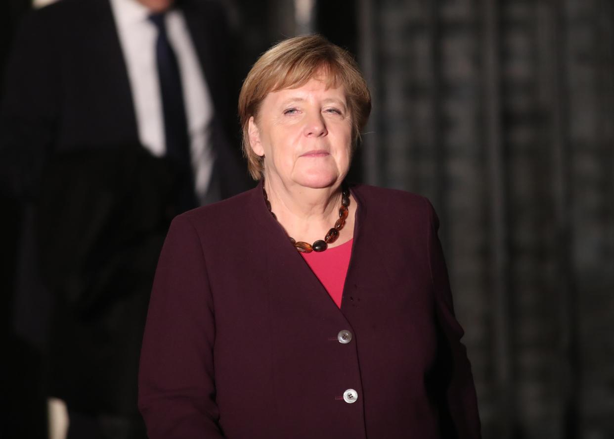 Chancellor Angela Merkel said the lockdown measures will now be extended until late December (PA)