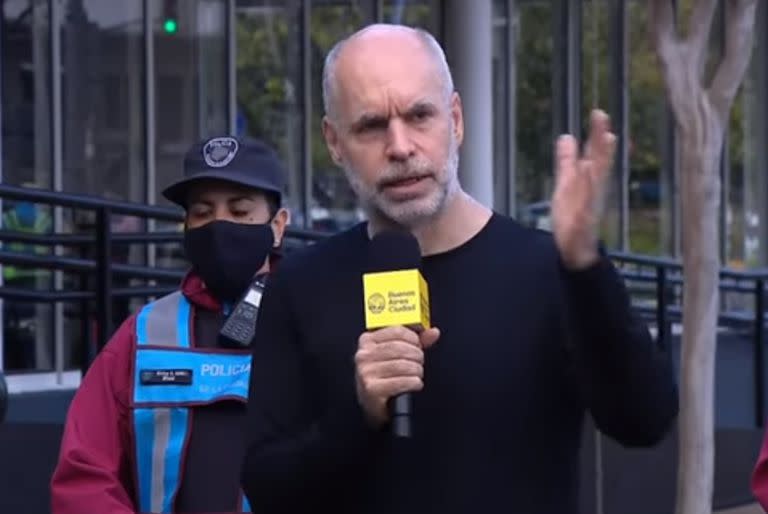 Horacio Rodríguez Larreta en el nuevo Centro de Monitoreo Urbano de Puerto Madero