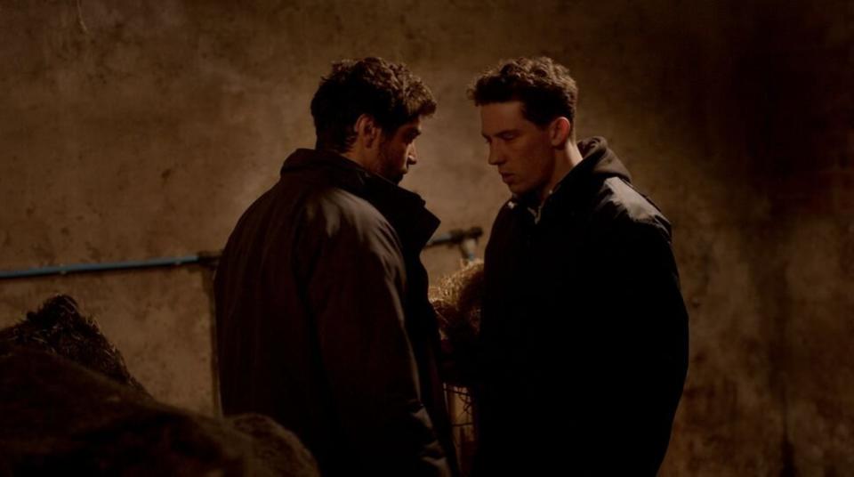 Josh O&rsquo;Connor and Alec Secăreanu in "God's Own Country." (Photo: Samuel Goldwyn Films)