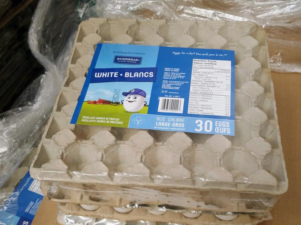 Cartons of eggs at Costco