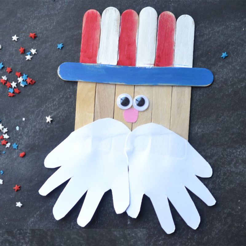 Uncle Sam Popsicle Stick Craft