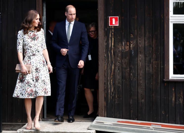 William and Kate visit a former concentration camp on the second day of their royal tour [Photo: Getty]