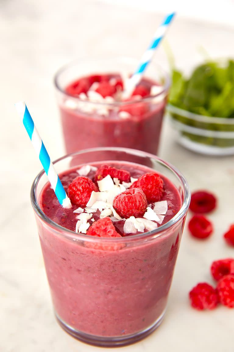 <p>Uses fruit lower in carbs than other popular smoothie fruits. </p><p>Get the recipe from <a href="https://www.delish.com/cooking/recipe-ideas/a24126443/keto-smoothie-recipe/" rel="nofollow noopener" target="_blank" data-ylk="slk:Delish;elm:context_link;itc:0;sec:content-canvas" class="link ">Delish</a>. </p>