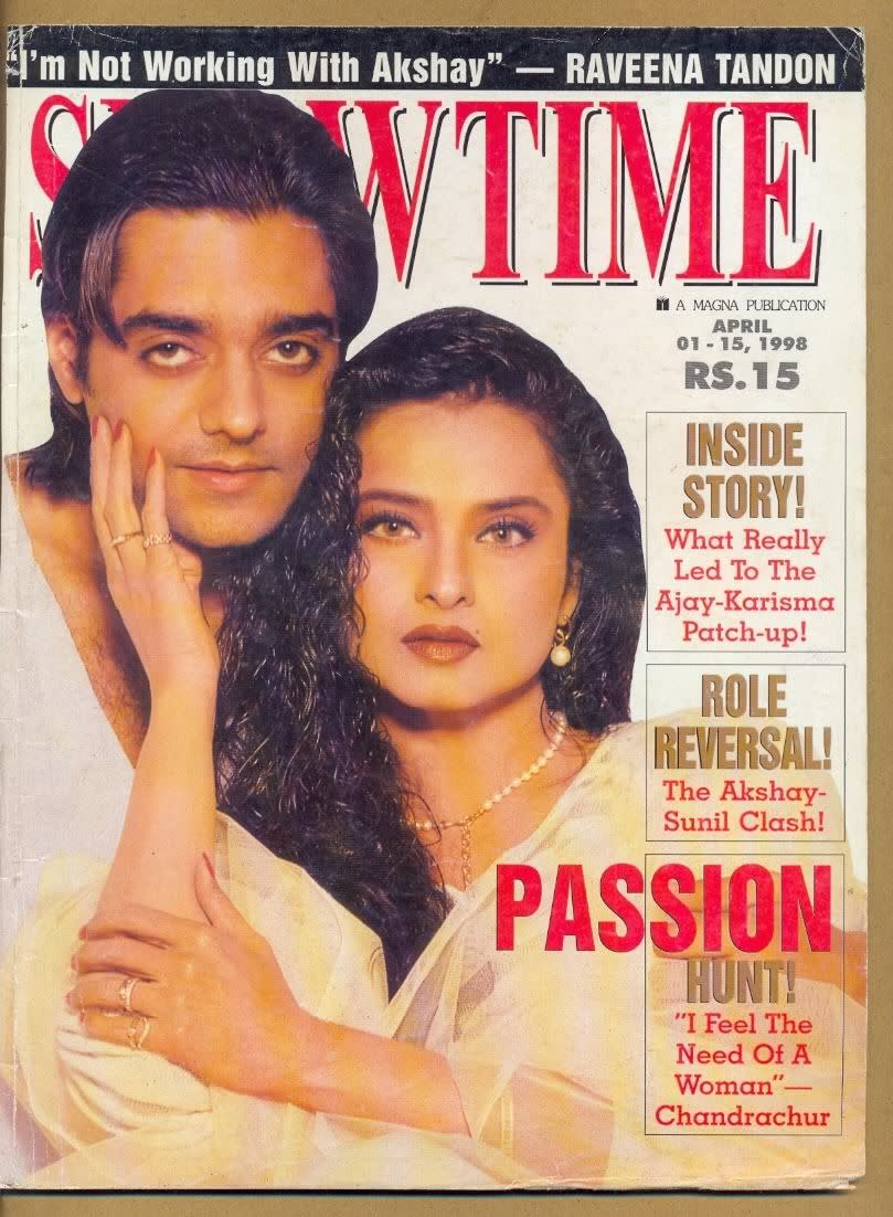 Rekha: Showtime | Showtime, Role reversal, Magazine cover