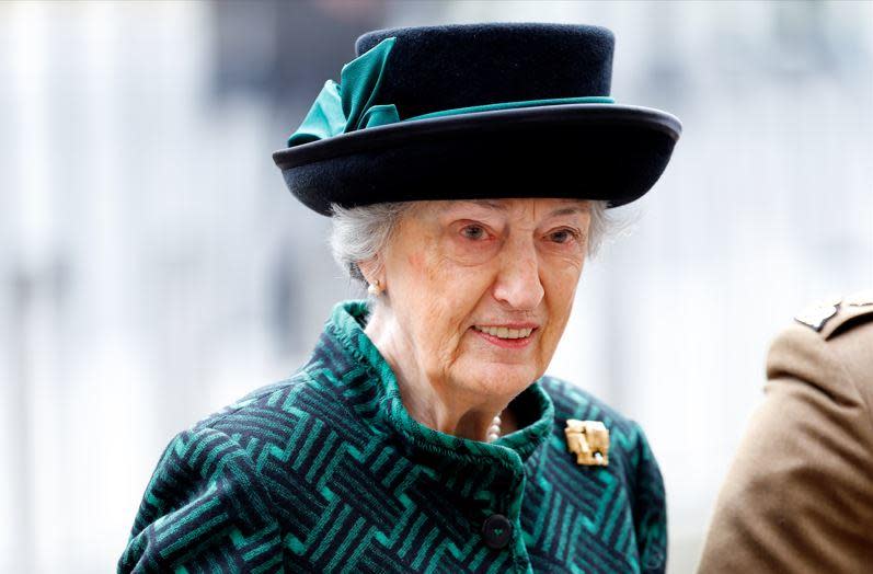 Lady Susan Hussey,  Baroness Hussey of North Bradley (then a lady-in-waiting to Queen Elizabeth  II) attends a Service of Thanksgiving for the life of Prince Philip,  Duke of Edinburgh, at Westminster Abbey on March 29, 2022 in London,  England. / Credit: Max Mumby/Indigo/Getty