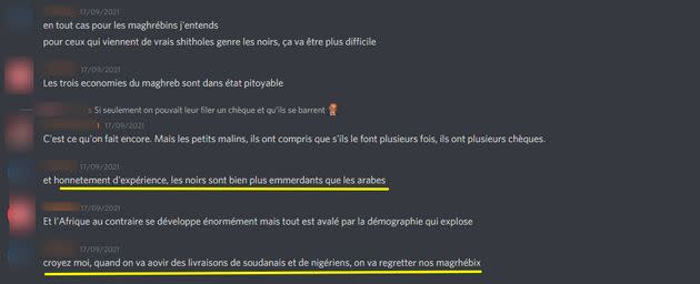 Propos tenu sur le serveur Discord de la Génération Z (Photo: Capture Discord Génération Z)