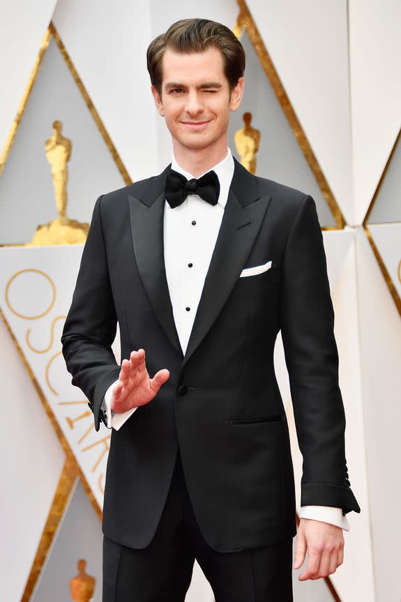 HOLLYWOOD, CA - FEBRUARY 26: Actor Andrew Garfield attends the 89th Annual Academy Awards at Hollywood & Highland Center on February 26, 2017 in Hollywood, California. (Photo by Frazer Harrison/Getty Images)