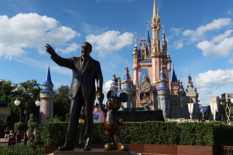 Parts of the Walt Disney World's Magic Kingdom theme park were closed Monday as state wildlife officials investigated reports of a black bear in a tree on the property. File Photo by John Angelillo/UPI