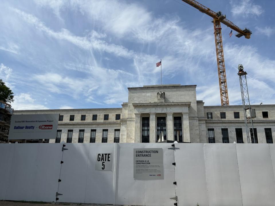 <span>The Marriner S Eccles Federal Reserve building undergoing construction and renovations on July 9, 2024 in Washington</span><div><span>Dima AMRO</span></div>