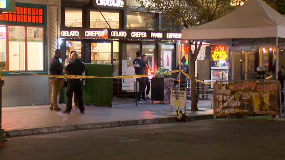 Image: The scene of a deadly shooting in San Diego's Gaslamp District (KNSD)