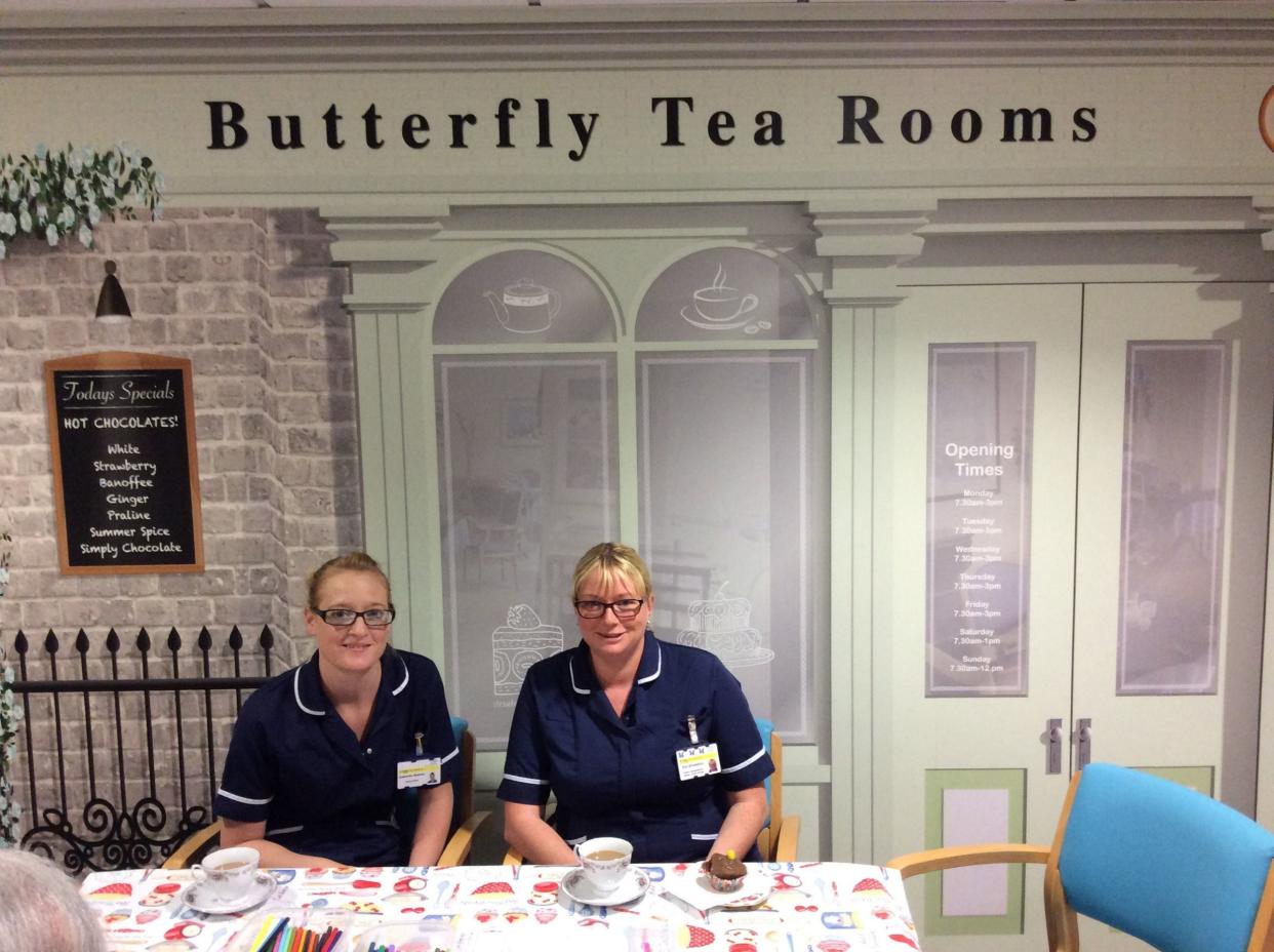 The vintage Butterfly tea room at Airedale Hospital in West Yorkshire: PA